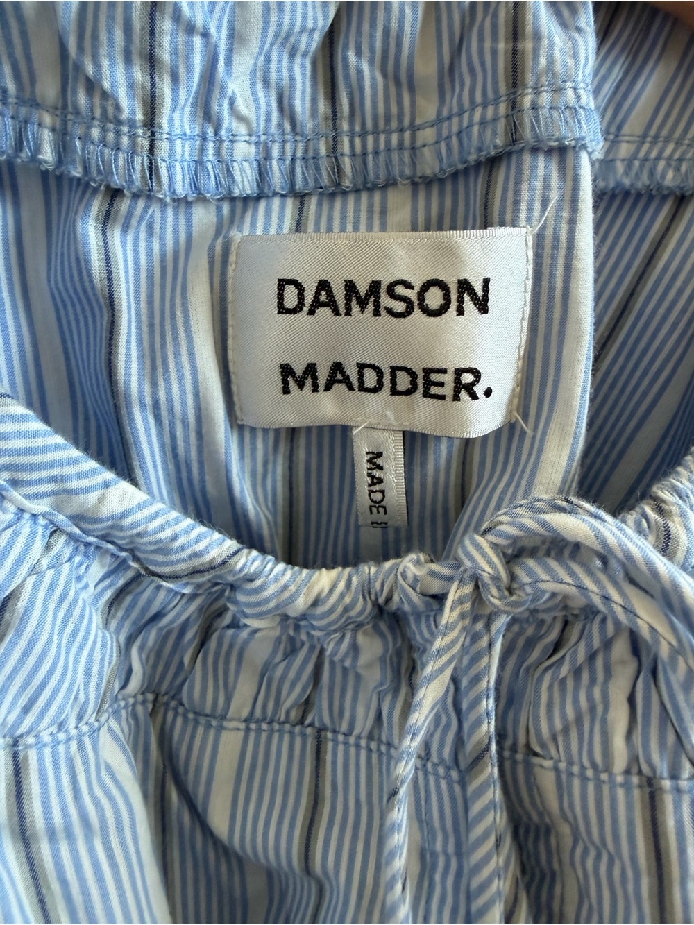 Damson Madder Nola Light Blue Embroidered Midi Dress NWOT - Picture 6 of 12